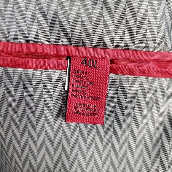 Alfani Mens Size 40L Blazer Sport Coat Slim Fit Velvet Micro Check Black Gray - Picture 9 of 16